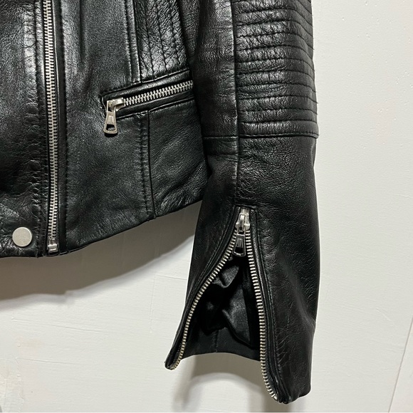 Zara Genuine Leather Moto Jacket ASO Kendall & Kylie Jenner, Size XS - Picture 8 of 16